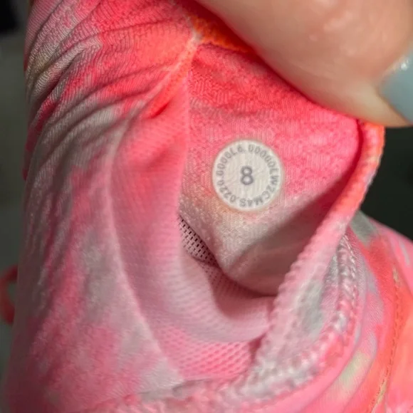 Lululemon Energy Long Line High Neck Pink Shibori Tie Dye Sports Bra - Picture 6 of 6